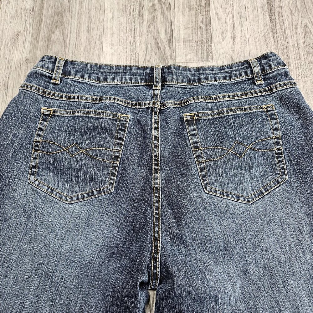 Faded Glory High Rise Stretch‎ Bootcut Jeans Womens 18W Blue Med Wash Denim - Picture 3 of 12